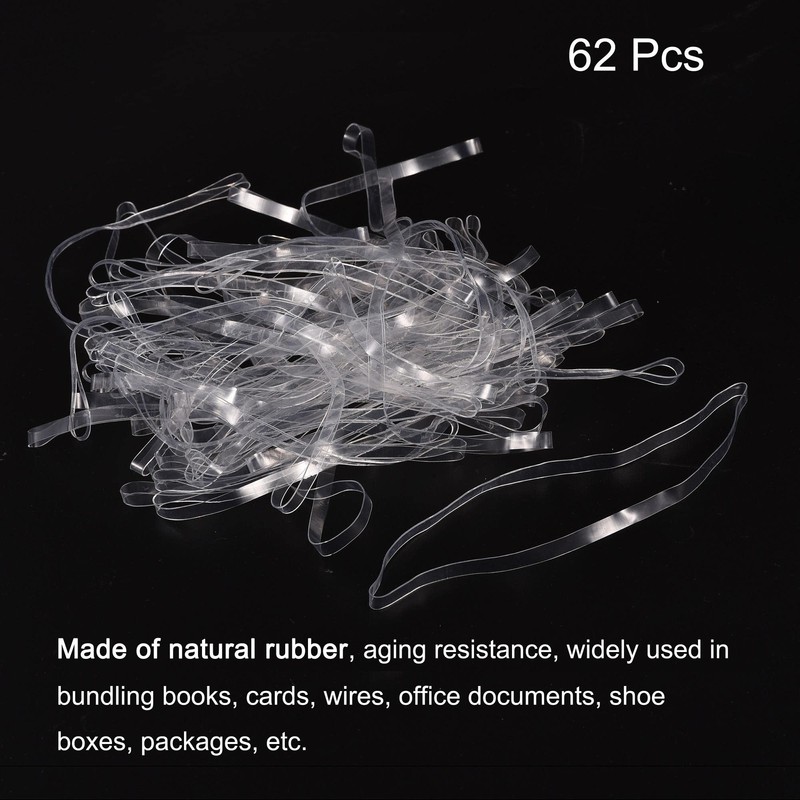 sourcing map TPU Elastic Band Stretchy Rubber Elastic Band Transparent