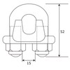 AII 15-204 Wire Clip Fixing Bracket, Wire Rope, Terminal Treatment,