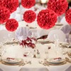Pompom Tissue Paper Red Valentine's Day Christmas Decoration Pompom Decoration