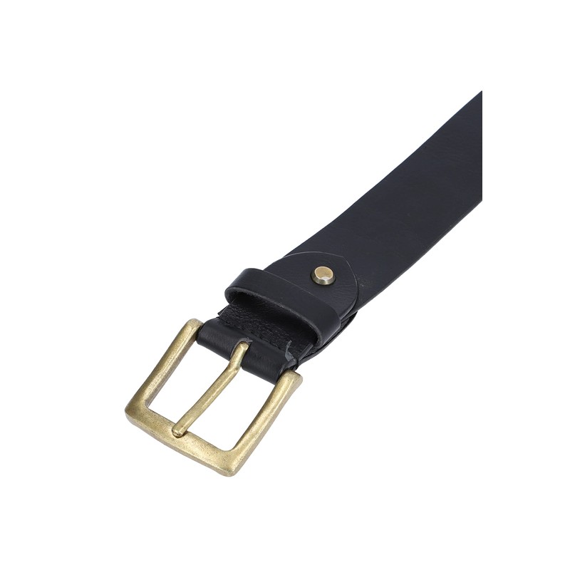 Gusti Jori Simple Leather Belt with Golden Buckle Accessories Men