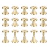 sourcing map 30Pack Brass Chicago Screws, 6x10mm Flat Head Screw