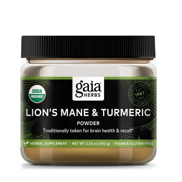 Gaia Herbs Lion's Mane & Turmeric Powder