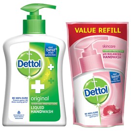 Dettol Liquid Handwash (Original) - 200 ml with Free Dettol Liquid Handwash Refill- 175 ml
