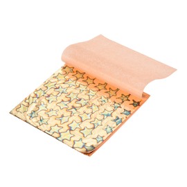 sourcing map 25 Pcs Variegated Gold Leaf Sheets 5.5" x 5.5" Imitation Gold Foil Sheets for Crafts,Picture Frames,Nails and DIY Arts Decoration,Brown Stripe, Pentagram Copper