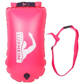 LUXHEIM 28L Swim Buoy Tow Floats for Open Water Swimming Highly Visible Swim Float Dry Bag Waterproof Inflatable PVC Tow Float for Triathlons