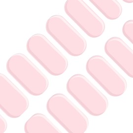 NKA Semi-Cured Gel Nail Strips Kit, 20 Strips in 10 Sizes – Quick & Easy Application – Cures in 60 Seconds – Includes Mini File, Cuticle Stick & Prep Pads – Long-Lasting, BABY PINK