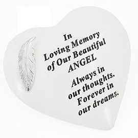 Beautiful Angel Graveside Memorial Feather Grave Plaque Ornament Decoration