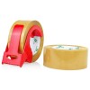 BOMEI PACK Tan Packing Tape with Dispenser, 2.4 Mil 1.88