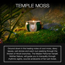Voluspa Temple Moss, Mini Tin Candle, 4 oz, 25 Hour Burn Time, Coconut Wax Candle for The Home, Handcrafted in The USA