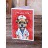 Caroline's Treasures Border Terrier Get Well Soon Greeting Cards Pack