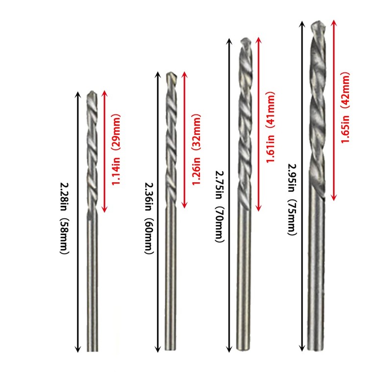 4 Pcs HSS Self Centering Hinge Drill Bits Set, 4