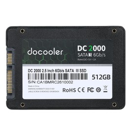 docooler DC2000 512GB 2.5 inch SSD Internal Solid Stable Drive SATA III Interface Fast Read&Wirte Speed for PC Laptop