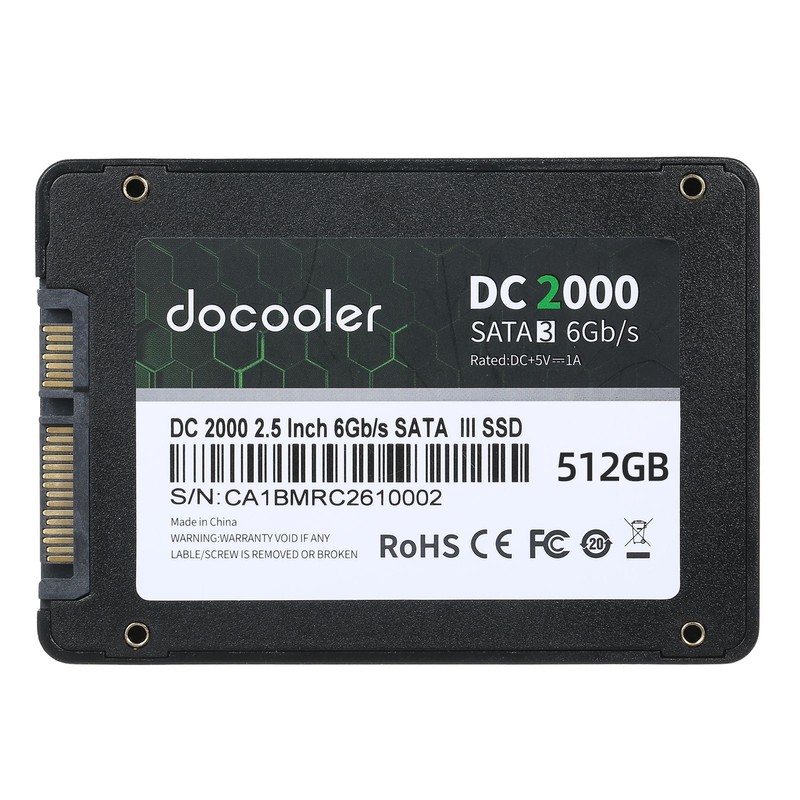 docooler DC2000 512GB 2.5 inch SSD Internal Solid Stable Drive