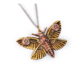 Anne Stokes Magradore's Moth Steampunk Pendant Necklace