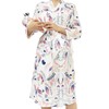 SUFEINI Maternity Robe with Matching Swaddle Set, Mommy Me Swaddle
