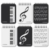 6 Pack Music Mini Notebooks A7 Small Pocket Blank Memo