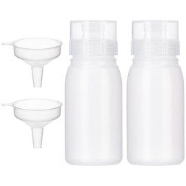 Uceoo 2 Pack Plastic Squeeze Bottles, Porous Condiment Squeeze Bottles for Sauces, Kitchen Dispenser Squeeze Bottles for Liquid Container for Ketchup, Syrups, Oils, 5 nozzle 10oz with 2 Funnels