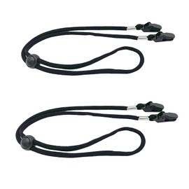 Anboli Hat Clip, Strap, Cap Strap, Chin Strap for Hats, 2 Clips, Wind Prevention, Removable, Adjustable, Lightweight, Convenient for Traveling, Boating, Camping, Leisure, Outdoor Use (Black)