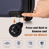 Eeeza Luggage Replacement Wheels, 4-Pack of 360° Smooth Rolling Spinner