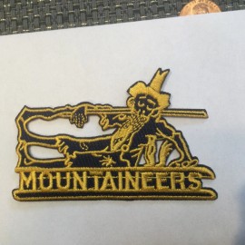 Unbranded WV West Virginia Mountaineers Vintage Embroidered Iron On Patch 3" x 2.25”