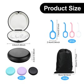 atnayo 7 Pcs Retainer Case Set, Anti-slip Magnetic Invisalign Case