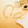 PEALICIOUS 2PCS Gold Arm Cuff for Women, Arm Cuff Gold