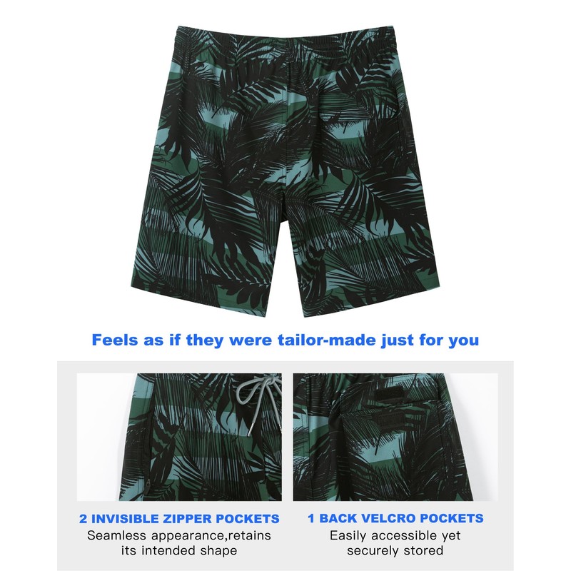SURF CUZ 9" Mens Swim Trunks with Compression Liner Swimming