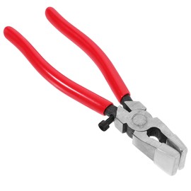 Gatuida Heavy Duty Glass Breaking Pliers Stained Glass Tool with Curved Jaws for Precision Cutting of Mosaics and Fusing Tasks