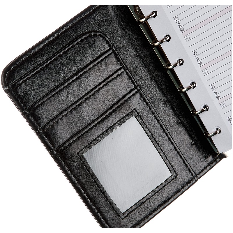 Classic A7 Personal Organiser Soft Foil Black