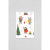 Christmas Seamless pattern with pine tree and mouse. New Year
