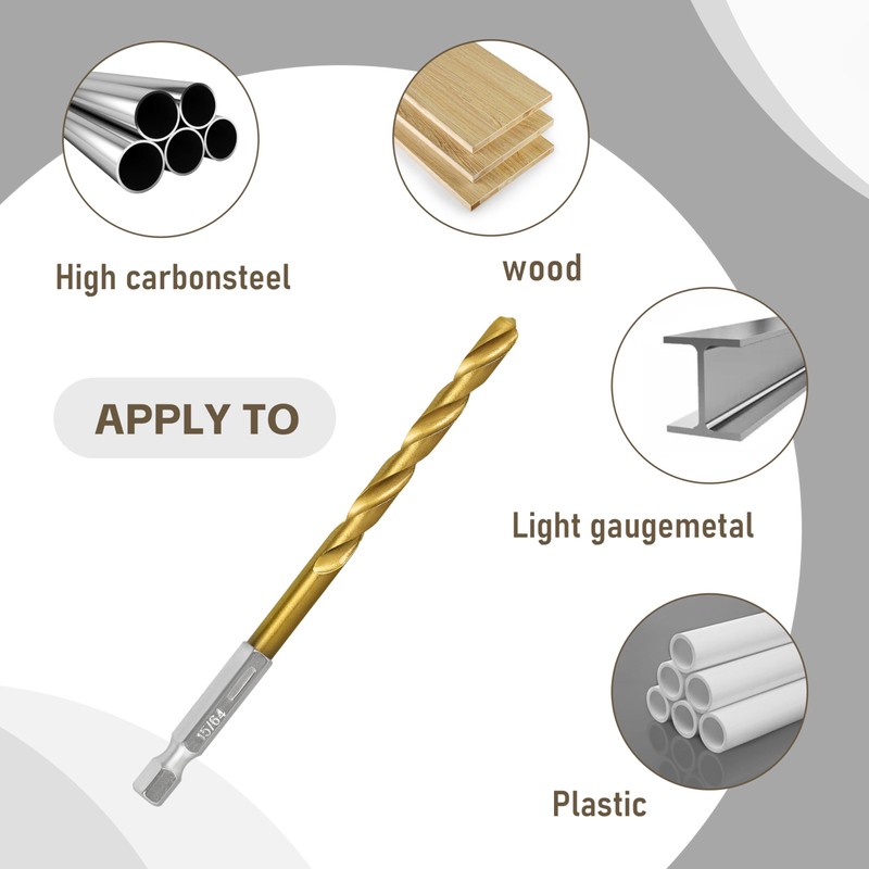 DD5115 Impact Ready Titanium Nitride Coated Drill Bit for DEWALT