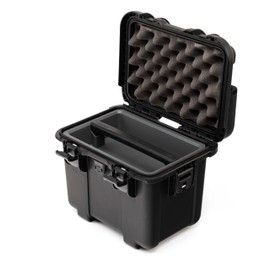 NANUK T20 Top Loader Case for Cameras and Lenses with Lid Stay and Reinforced Metal Padlock Holes, PowerClaw Superior Latching System and Tray and Rigid Divider (Black)