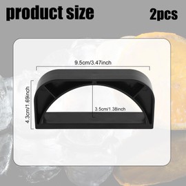 Gosknor Pack of 2 Magnetic Ice Scoop Holder for GE Opal Nugget Ice Maker 1.0 and 2.0, Black ABS Replacement Holder with Strong Magnet Fits in Freezer Worktop (Holder Only)