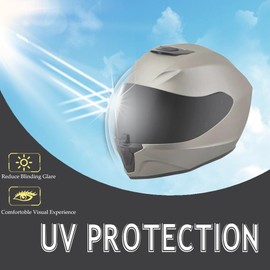 ZQIYDYP R420 Helmet Shield Replacement,Helmet Visor for R420 Helmet Lens Sun Protection Windshield (Silver-day use only)