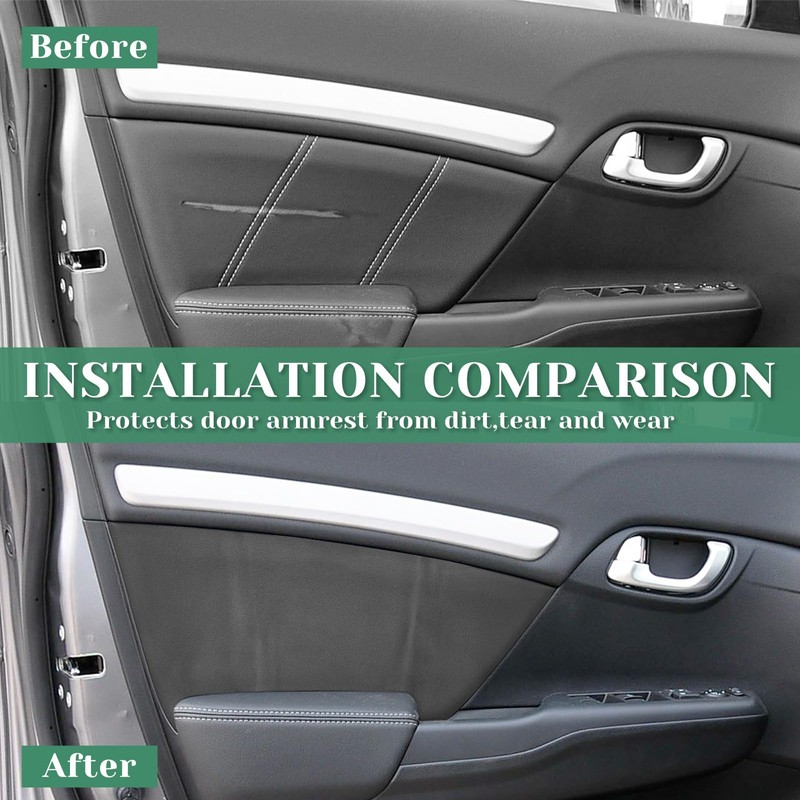 VKGUG 4PCS Door Panel Cover Compatible with Honda Civic 2011-2015