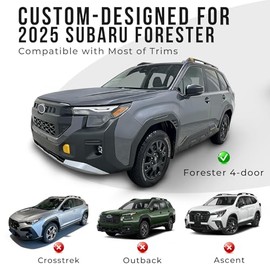 Caja de almacenamiento para puerta de coche para accesorios Subaru Forester 2025 2026, organizador de bolsillo lateral para puerta delantera y trasera con bandeja para portavasos para coche
