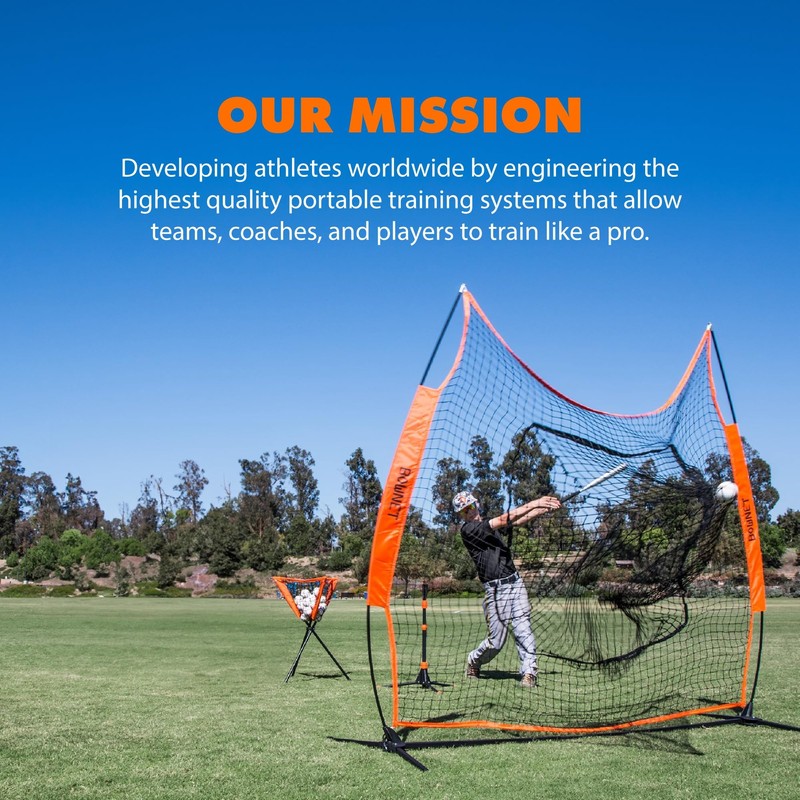 Bownet Ball Caddy, Multi-Sport Practice Ball Caddy Net for Softballs,