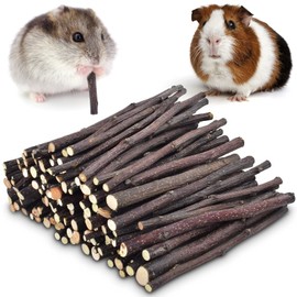 ERKOON 300g or 500g Natural Apple Sticks Small Animals Molar Chew Toys Apple Branch Chew Treats for Hamster Rabbit Bunny Guinea Pig Chinchilla Squirrel 