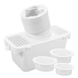 Gatuida 1 Set Indoor Dryer Vent Connector Kit Dirt Filtration Convenient Water Collection for Tumble Dryers Easy Lint Removal Wide Compatibility Practical Vent Plate Connection
