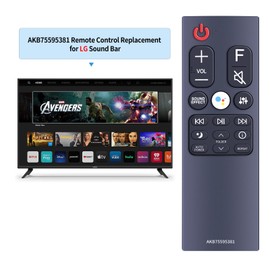 AKB75595381 Replacement Remote Control for LG Soundbar System Compatible with DSN10YG DSN9YG.DDEULLK DSN11RG SN11RG DSN11RG.DDEULLK DSN9YG DSN8YG