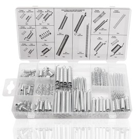 Dianrui 200PCS Spring Assortment Kit 20 Different Sizes Mini Zinc Plated Steel Compression and Extension Springs for DIY Repair Project