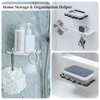 EOAMGO Soap Dish for Shower Bathroom,Soap Holder, 2PCS No-Drilling Wall