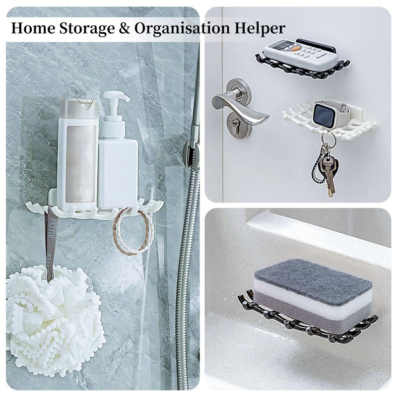 EOAMGO Soap Dish for Shower Bathroom,Soap Holder, 2PCS No-Drilling Wall