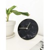 NexTime Table/Wall Clock-Diameter 20 cm-Glass/Metal-Black-'Marble, 20 x 0.8 cm