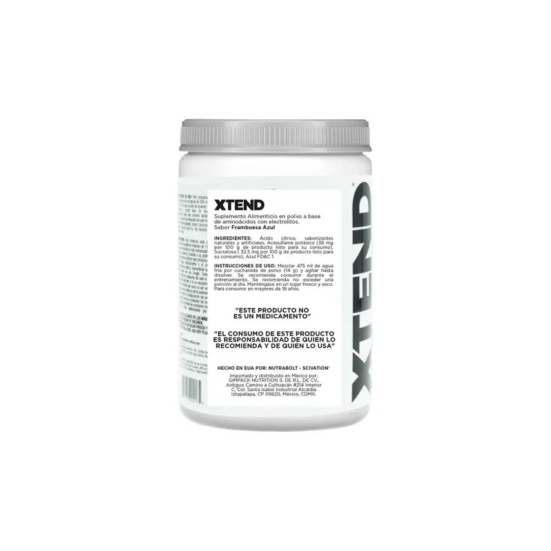 Suplemento Bcaa Mezcla Aminoácidos Polvo Xtend Sabor Frambuesa Azul 420g