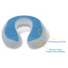 Cloudz Comfort Gel Memory Foam Travel Neck Pillow - Blue