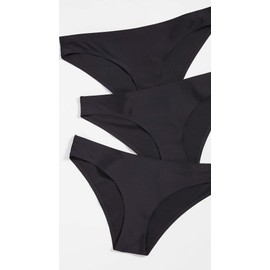 Honeydew Intimates Women's Skinz Hipster Panty 3-Pack, Black/Black/Black, S