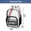 Clear Backpack Transparent School Backpack Heavy Duty PVC Bookbag Baseball