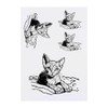 4 x 'Rex Cat on Blanket' Temporary Tattoos - Water