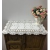 Damanni 2PC Rectangular Cotton Handmade Crochet Lace Table Runner Doilies